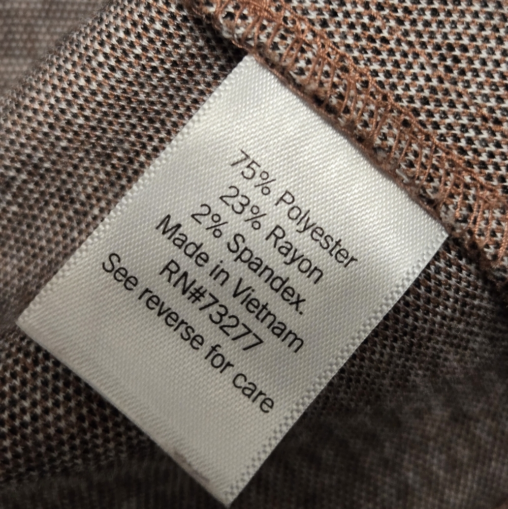 Nine West Women's Cream And Brown Houndstooth Polyester Blazer Size XL - Picture 7 of 8